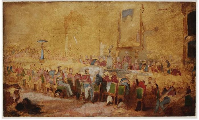 William Salter Sketch of the 1836 Waterloo Banqet by William Salter oil painting picture